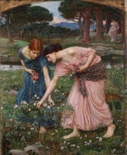 Gather rosebuds while ye may. J.W. Waterhouse - Public Domain